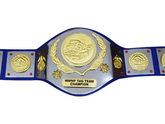 WWWF 82’ Tag Team Old School Championship Trophy Inspired Belt - photo 1 of 3 | Brex International