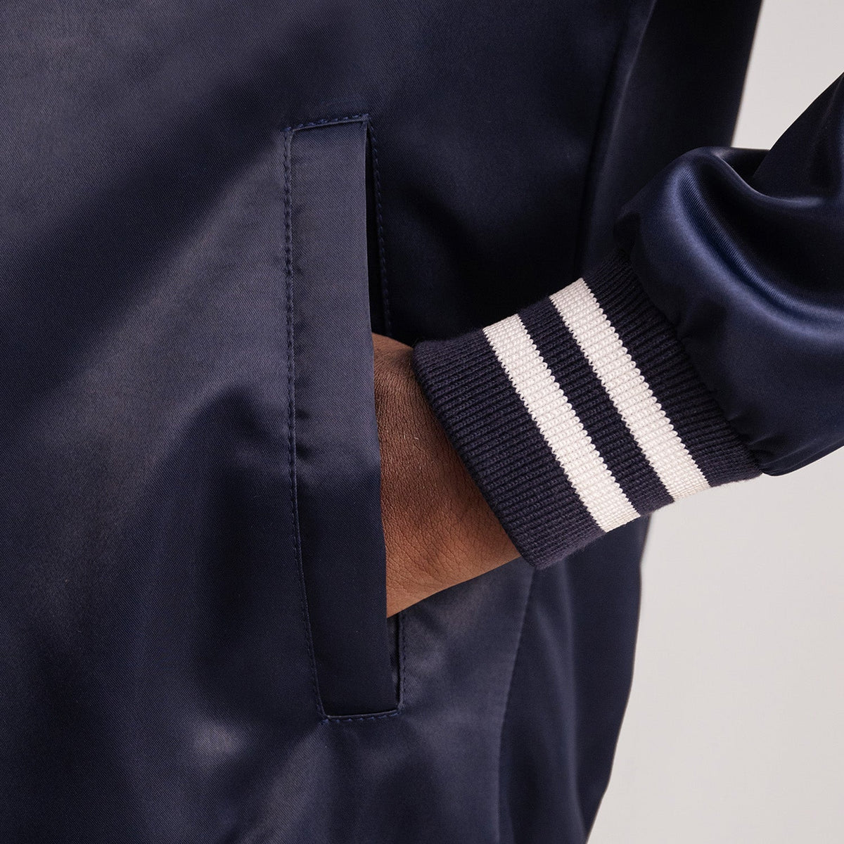 Xander Blue Varsity Jacket - men's jacket in blue, view 6