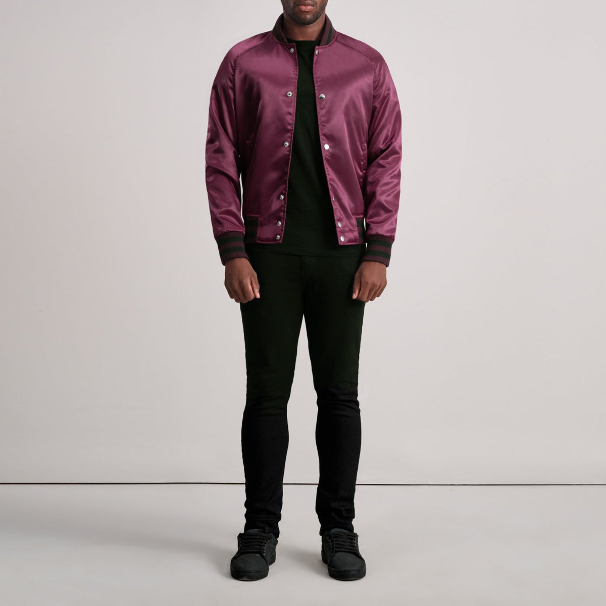 Xander Maroon Varsity Jacket - men's jacket in maroon, view 4