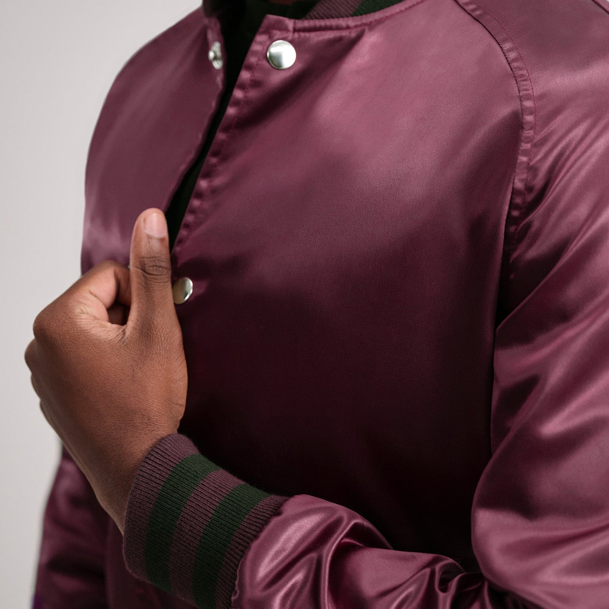 Xander Maroon Varsity Jacket - men's jacket in maroon, view 6