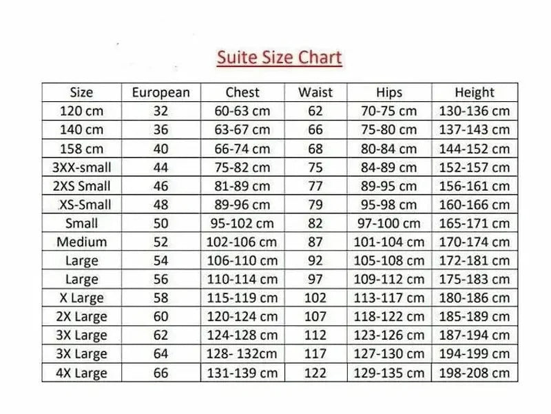 f1 size chart