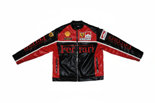 Ferrari Crimson Leather Jacket