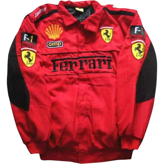 Brex Ferrari Vintage Formula One Racing Embroidered Jacket – Motorsport Streetwear - racing jacket, view 1 | Brex International