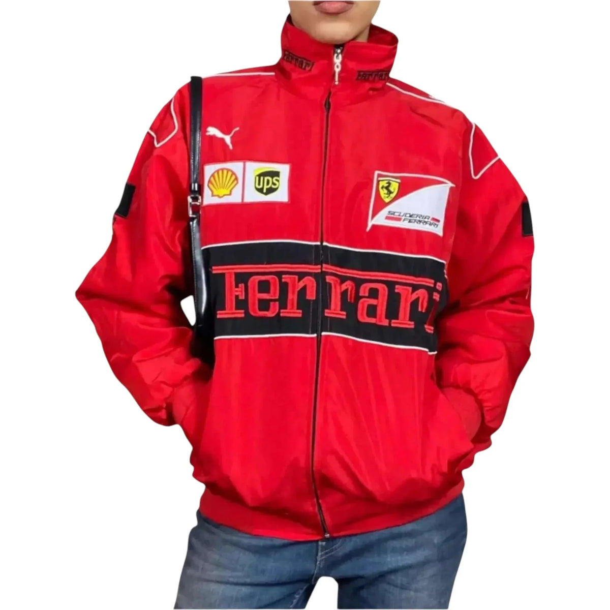 Brex Ferrari Vintage Embroidered Bomber Jacket – Classic Motorsport Heritage Edition - racing jacket, view 1 | Brex International