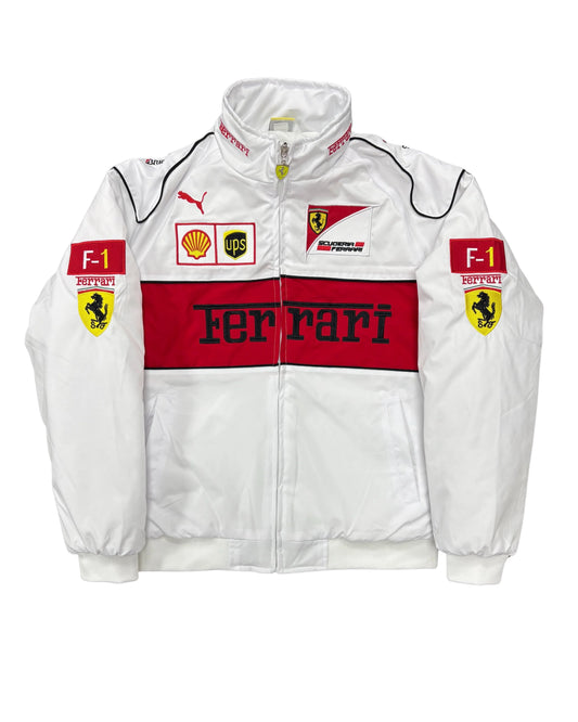 Ferrari White Racing Jacket