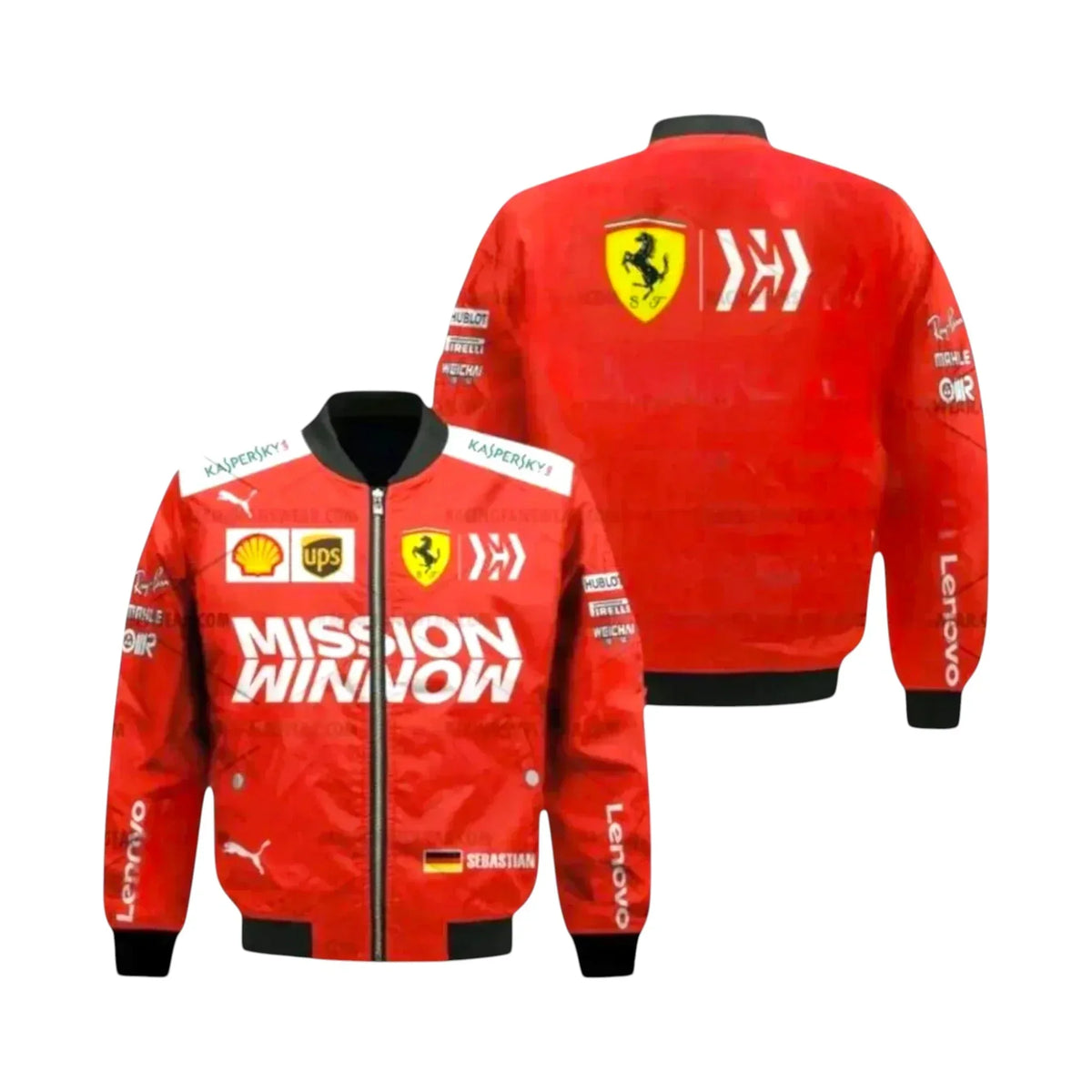Brex Sebastian Vettel 2019 Mission Ferrari F1 Vintage Jacket - racing jacket, view 2 | Brex International