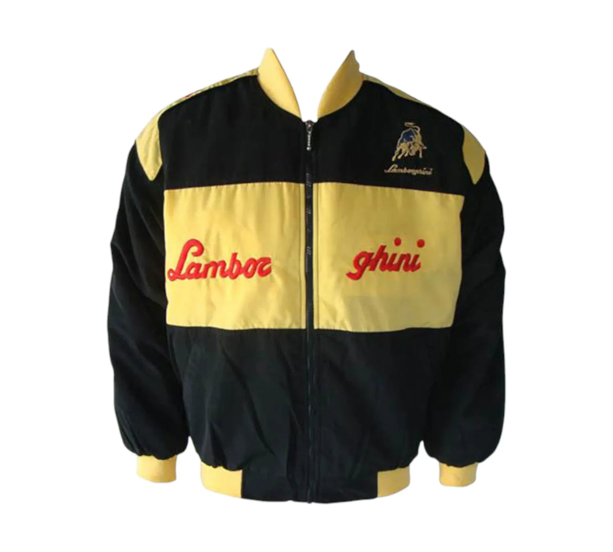 Brex Lamborghini Racing Vintage Jacket | Black/Yellow - racing jacket, view 1 | Brex International