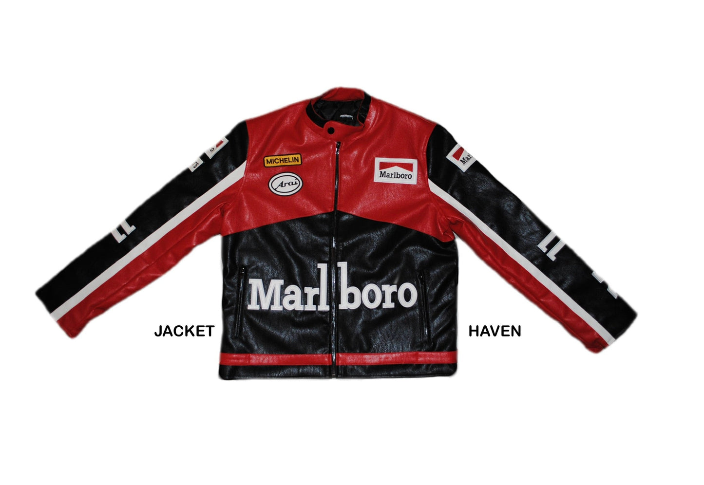 Marlboro Black and Red Leather Jacket